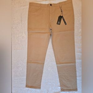 Classic Men's Cotton Khaki Chino Pants, Size 42, Snover, NWT